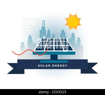 Panneau solaire d'énergie renouvelable - illustration stock en tant que fichier EPS 10 Illustration de Vecteur