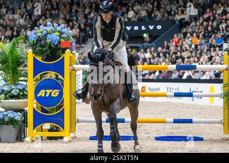 Gothenburg, Suède. 22 février 2025. Participant du Trophée Gothenburg lors du spectacle équestre de Gothenburg. Crédit : Per Ljung/Alamy Live News Banque D'Images