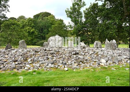 Temple cercle de pierre en bois Kilmartin Glen, Lochilpead Banque D'Images