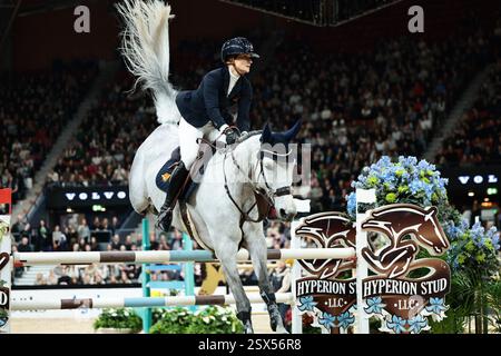 Gothenburg, Suède. 22 février 2025. Wilma Hellström de Suède avec Eleven lors du Trophée Gothenburg présenté par Volvo Cars au Gothenburg Horse Show le 22 février 2025, Gothenburg, Suède (photo de Maxime David - MXIMD Pictures) crédit : MXIMD Pictures/Alamy Live News Banque D'Images