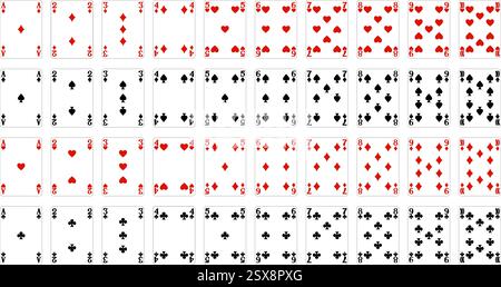 Conception de cartes numériques à partir du jeu de cartes à jouer Illustration de Vecteur
