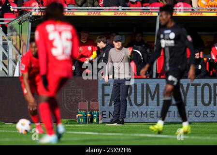 Farum, Danemark. 23 février 2025. FC Nordsjaelland moeder Soenderjyske i Superligaen paa droit à Dream Park i Farum soendag den 23. février 2025. Crédit : Ritzau/Alamy Live News Banque D'Images