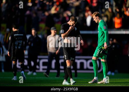 Farum, Danemark. 23 février 2025. FC Nordsjaelland moeder Soenderjyske i Superligaen paa droit à Dream Park i Farum soendag den 23. février 2025. Crédit : Ritzau/Alamy Live News Banque D'Images