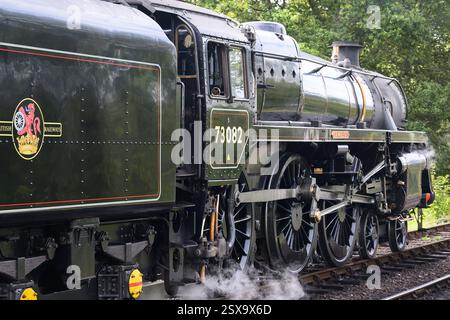 The Flying Scotsman lors de sa tournée centenaire sur la ligne Bluebell Banque D'Images