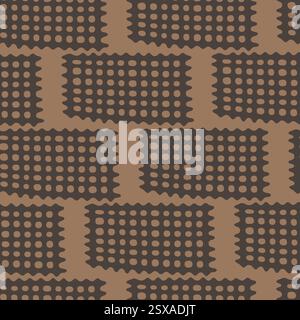 Motif abstrait avec des formes structurées en forme de grille. Illustration de Vecteur