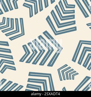 Motif moderne, abstrait et dynamique avec des formes angulaires répétées Illustration de Vecteur