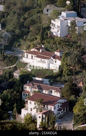 Manoirs à flanc de colline à Los Angeles, CA, USA, approx. 1990 Banque D'Images