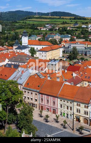 Vue de la ville depuis la Tour de St James, Levoca, Slovaquie Banque D'Images
