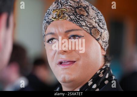 Bundestagswahl 2025, CDU Wahlparty Julian FM Stoeckel im Portrait BEI der CDU Wahlparty zur Bundestagswahl 2025 im Konrad-Adenauer-Haus, Berlin, 23.02.2025 Berlin Deutschland *** Bundestag Election 2025, CDU Election parti Julian FM Stoeckel en portrait au parti CDU Election for Bundestag Election 2025 at Konrad Adenauer Haus, Berlin, 23 02 2025 Berlin Allemagne Banque D'Images