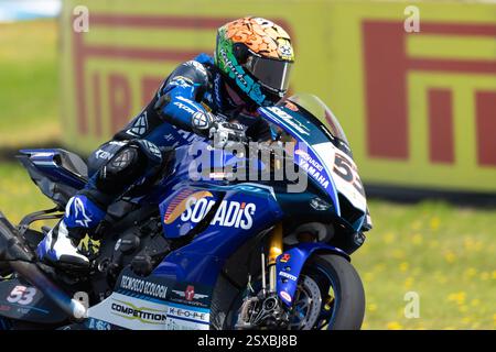 Phillip Island, Australie, 23 février 2025. Tito Rabat (ESP) a piloté pour Yamaha MotoxRacing WorldSBK Team lors des Championnats du monde FIM australien de Superbike Motul sur le circuit du Grand Prix de Phillip Island le 23 février 2025 à Phillip Island, Australie. Crédit : Dave Hewison/Speed Media/Alamy Live News Banque D'Images