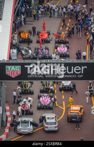 Parc fermé à Monaco Banque D'Images