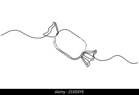 Illustration continue d'une ligne d'art de barre de chocolat Illustration de Vecteur