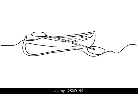 Voilier continu icône d'une ligne dessin sur fond blanc Illustration de Vecteur
