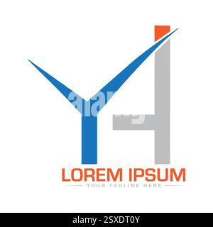 Logo YH Letter Illustration de Vecteur