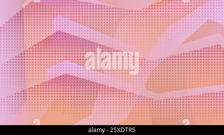 Fond abstrait chaud orange et rose zigzag Illustration de Vecteur