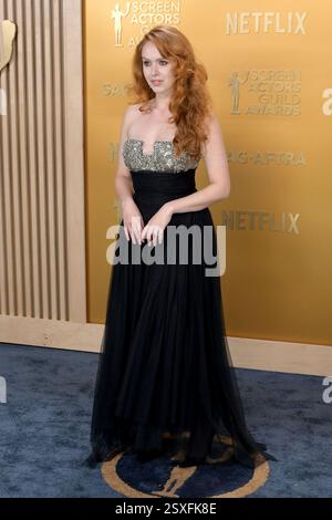 24 février 2025, Los Angeles, CA, États-Unis : LOS ANGELES - 23 février : Elizabeth McLaughlin à la 31e SAG Awards - arrivées au Shrine Auditorium le 23 février 2025 à Los Angeles, CA (image crédit : © Kay Blake/ZUMA Press Wire) USAGE ÉDITORIAL SEULEMENT! Non destiné à UN USAGE commercial ! Banque D'Images