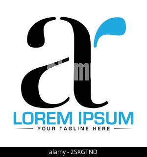 Logo lettre AR Illustration de Vecteur