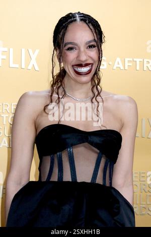 24 février 2025, Los Angeles, CA, USA : LOS ANGELES - 23 février : Pearl Mackie au 31e SAG Awards - arrivées au Shrine Auditorium le 23 février 2025 à Los Angeles, CA (image crédit : © Kay Blake/ZUMA Press Wire) USAGE ÉDITORIAL SEULEMENT! Non destiné à UN USAGE commercial ! Banque D'Images