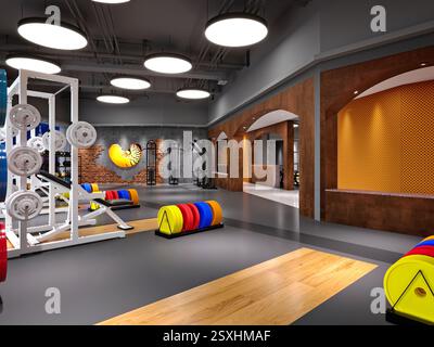 centre de remise en forme 3d gym yoga Banque D'Images