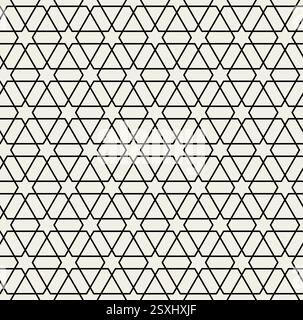 Ramadan Kareem ornement géométrique motif de ligne noire. Illustration vectorielle pour fond ou textile. Illustration de Vecteur