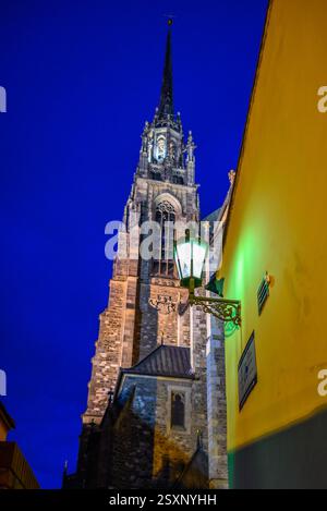 Cathédrale Saint-Pierre et Paul, cathédrale catholique romaine située sur la colline Petrov à Brno, région de Moravie du Sud de la République tchèque, le 8 février Banque D'Images