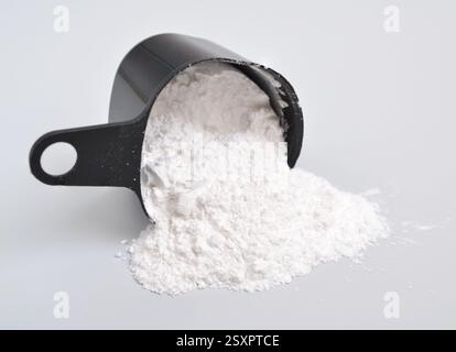 Stéarate de magnésium. C'est un savon, constitué de sel contenant deux équivalents de stéarate et un cation magnésium. Banque D'Images