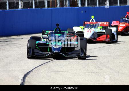 Milwaukee Wisconsin - 1er septembre 2024 : Conor Daly INDYCAR Hy-Vee Milwaukee Mile 250 course 2 Banque D'Images