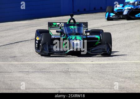 Milwaukee Wisconsin - 1er septembre 2024 : Conor Daly INDYCAR Hy-Vee Milwaukee Mile 250 course 2 Banque D'Images