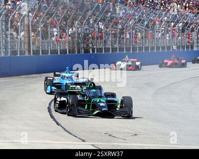 Milwaukee Wisconsin - 1er septembre 2024 : Conor Daly INDYCAR Hy-Vee Milwaukee Mile 250 course 2 Banque D'Images