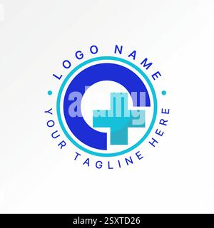 Conception de logo concept graphique créatif premium vecteur image stock top vente initiale C O plus hôpital de soins de santé médicale aide monogramme clinique pharmacie Illustration de Vecteur
