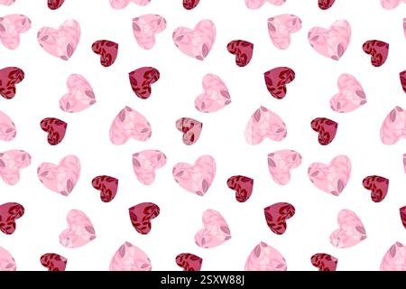 Motif de coeur coloré sans couture dans des teintes vibrantes pour des projets et des designs créatifs Illustration de Vecteur