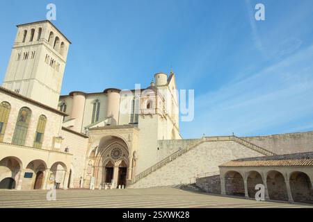 La basilique Saint François à assise, région Ombrie, Italie Banque D'Images