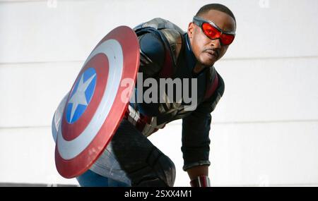 CAPTAIN AMERICA : BRAVE NEW WORLD 2025 film Marvel avec Anthony Mackie Banque D'Images