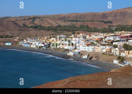 La ville de la Lajita dans l'île de Fuerteventura des îles Canaries, Espagne. Banque D'Images