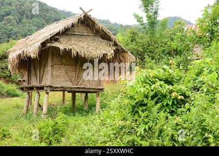 Ban Chaleunsouk. Petit village près de Luang Namtha au nord de Lao Banque D'Images