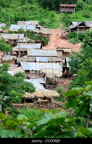 Ban Lek Kham mai. Petit village près de Luang Namtha au nord de Lao Banque D'Images