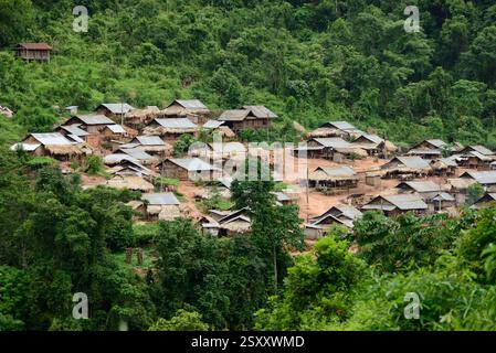 Ban Lek Kham mai. Petit village près de Luang Namtha au nord de Lao Banque D'Images