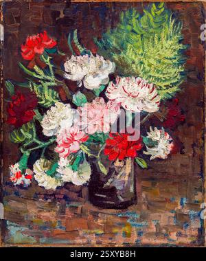 Vincent van Gogh, vase avec œillets, natures mortes peinture à l'huile sur toile, 1886 Banque D'Images