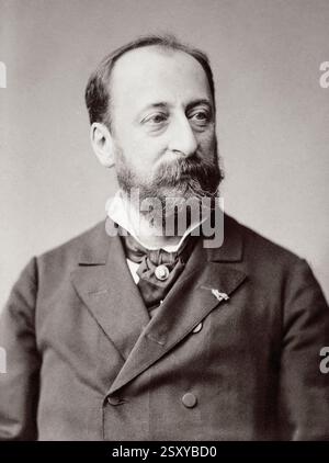 Camille Saint-Saëns. Portrait de l'époque romantique compositeur français Charles-Camille Saint-Saëns (1835-1921) par l'Atelier Ignatz, 1880 Banque D'Images