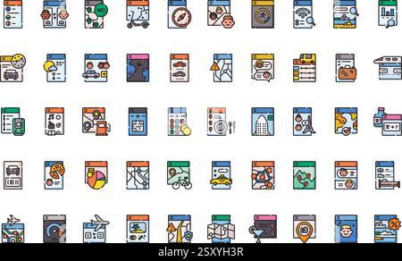Collection d'icônes vectorielles de haute qualité avec contour modifiable. Idéal pour les projets professionnels et créatifs. Illustration de Vecteur