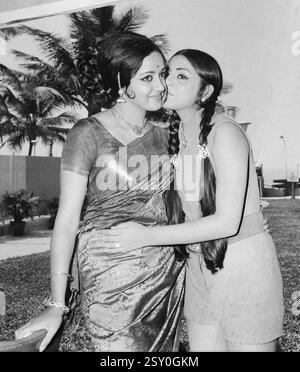 Les acteurs de Bollywood, indiennes, danny denzongpa babita et randhir kapoor, Inde, Asie Banque D'Images