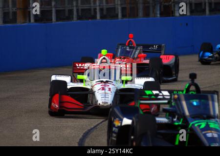Milwaukee Wisconsin - 1er septembre 2024 : Sting Ray Robb INDYCAR Hy-Vee Milwaukee Mile 250 course 2 Banque D'Images