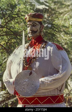 Paper mache figures soldat RAM navami festival, mumbai, maharashtra, Inde, Asie Banque D'Images