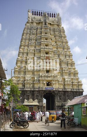 De Gopura du Temple Ekambareshwara à Kanchipuram en Asie Inde Mumbai Banque D'Images