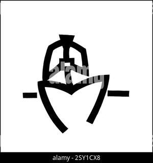 Dessin au trait d'illustration de l'homme sur téléphone portable, inde, asie Banque D'Images