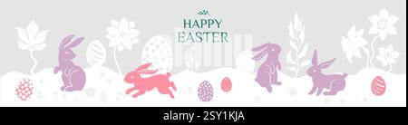 Joyeuses Pâques banner Illustration de Vecteur