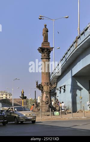 Statue de khada parsi de Sheth cursetjee manockjee, Bombay Mumbai, Maharashtra, Inde, Asie Banque D'Images