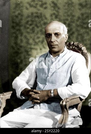 Le premier premier ministre indien, Jawaharlal Nehru, l'Inde, l'Asie Banque D'Images