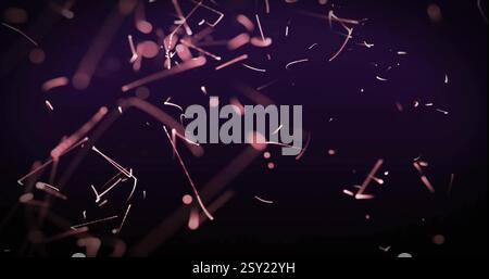 Image de traînées de lumière sur fond noir Banque D'Images