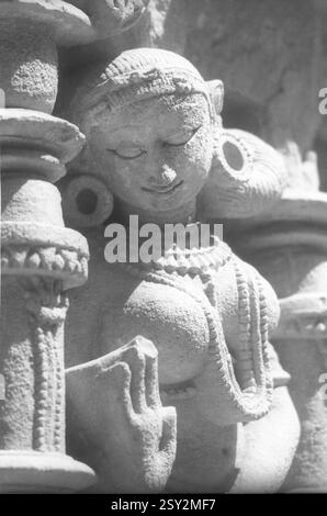 Sculpture, Rani ki vav, stepwell, patan, Gujarat, Inde, Asie Banque D'Images